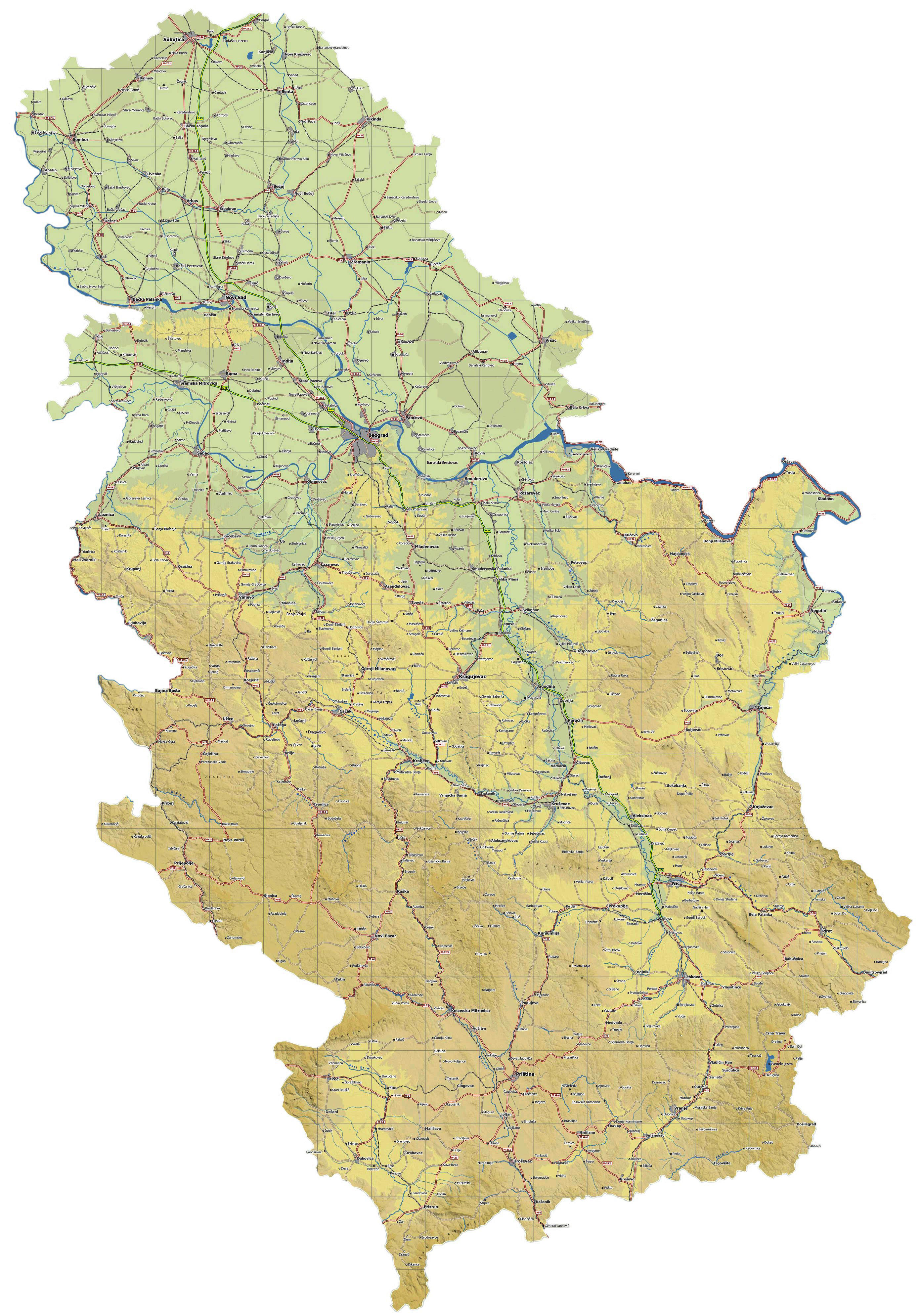 geo mapa srbije Auto mapa Srbije, Srbija mapa, Srbija karta, Auto karta Srbije geo mapa srbije