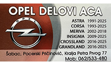 AUTO DELOVI OPEL ACA Šabac