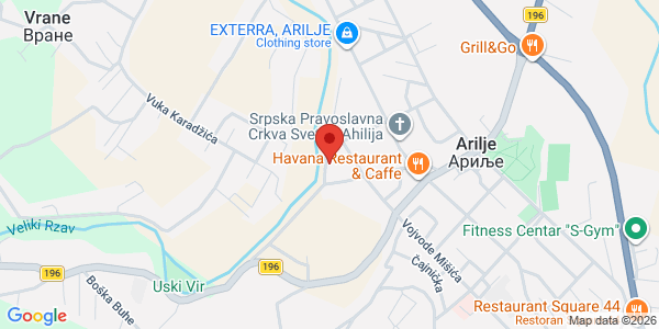 SMEŠTAJ VANJA, Kej Narodnih heroja 4, Arilje