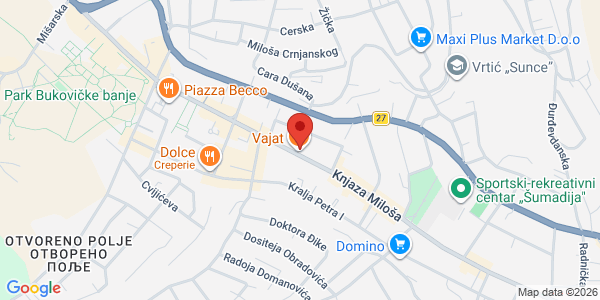 RESTORAN VAJAT, Knjaza Miloša 166a, Aranđelovac