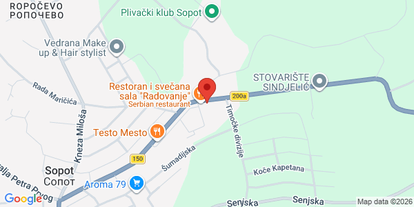 RESTAURANT AND BANQUET HALL RADOVANJE, 104 Milosava Vlajica st., Sopot