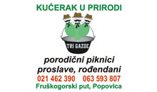 LOVAČKI DOM TRI GAZDE Fruška gora - Slika logo 