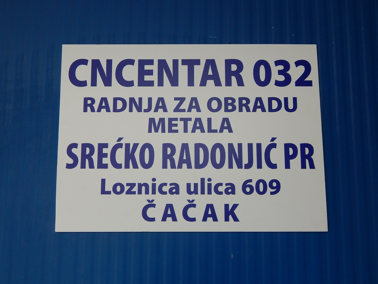 CNCENTAR 032 Metaloprerada, obrada metala Čačak - Slika 1