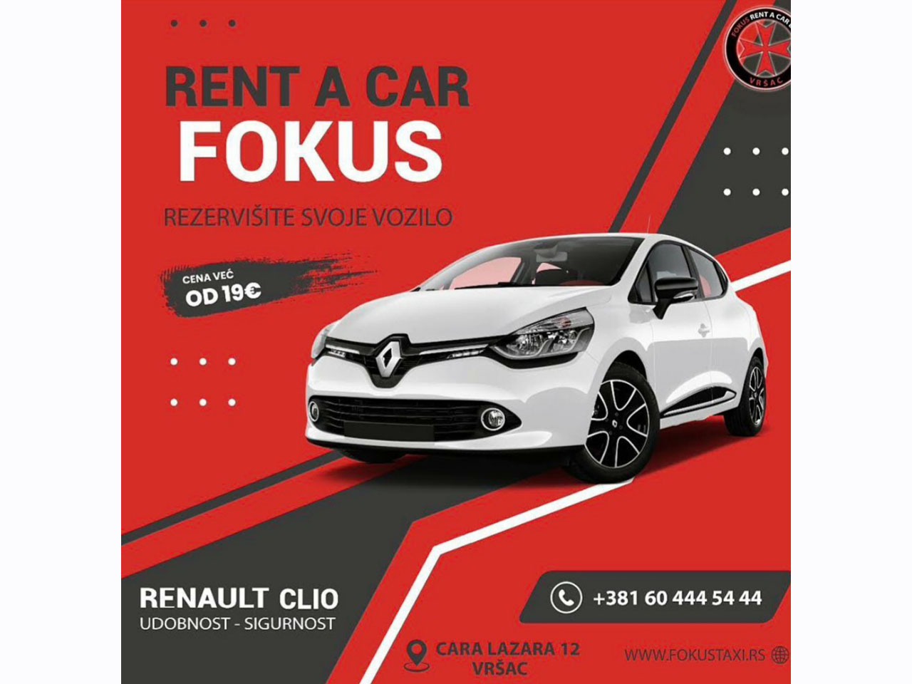 FOKUS RENT A CAR Rent-a-car Vršac - Slika 1